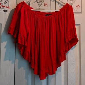 🍷 Red Cute Over the Shoulder Too